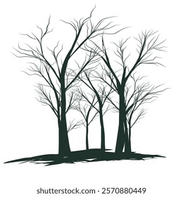 Dead Tree without Leaves Vector Illustration Sketched, EPS 10