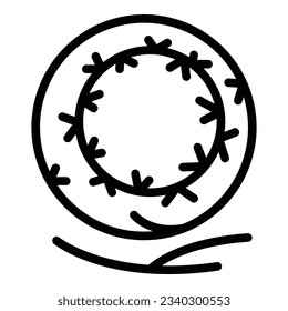 Dead tumbleweed icon outline vector. Western ball. Desert bush