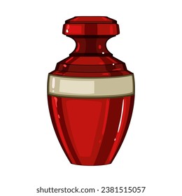 dead urn ashes cartoon. cemetery grief, ceramic ash, vase flower dead urn ashes sign. isolated symbol vector illustration