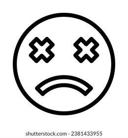 dead vector icon on white background