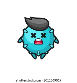 the dead virus mascot character , cute style design for t shirt, sticker, logo element