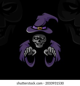 Dead Witch Design Illustration Vector