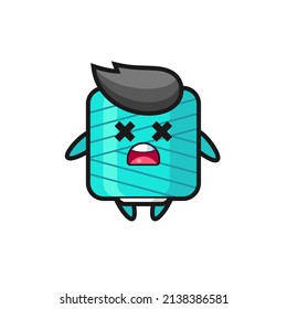 the dead yarn spool mascot character , cute style design for t shirt, sticker, logo element