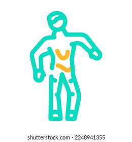 dead zombie color icon vector. dead zombie sign. isolated symbol illustration