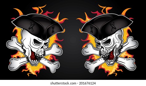 dead zombie ghost pirate design vector illustration