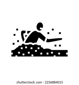 dead zombie glyph icon vector. dead zombie sign. isolated symbol illustration