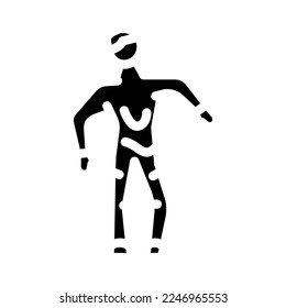 dead zombie glyph icon vector. dead zombie sign. isolated symbol illustration