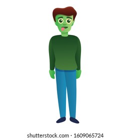 Dead zombie icon. Cartoon of dead zombie vector icon for web design isolated on white background