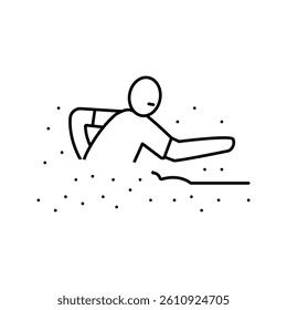 dead zombie line icon vector. dead zombie sign. isolated contour symbol black illustration