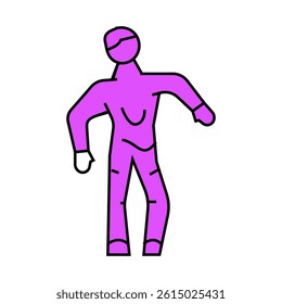 dead zombie line icon vector. dead zombie sign. isolated symbol illustration