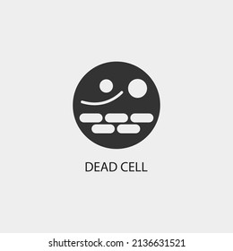 Dead_cell vector icon illustration sign