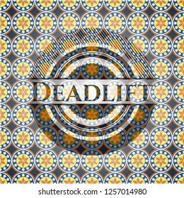 Deadlift Arabesque Badge. Arabic Decoration.