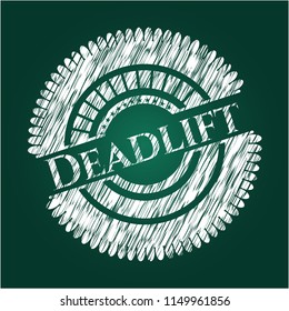 Deadlift with chalkboard texture