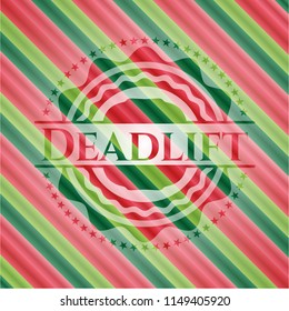 Deadlift christmas colors emblem.