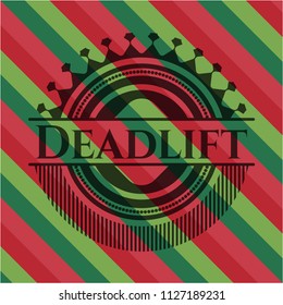 Deadlift christmas colors style emblem.