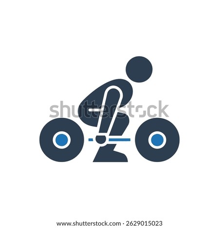 Deadlift Exercise Icon Isolated On White Background