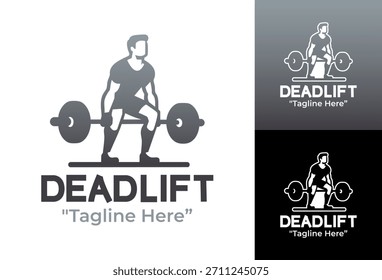 Deadlift Logo Bold Strength Training Symbol