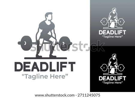 Deadlift Logo Bold Strength Training Symbol
