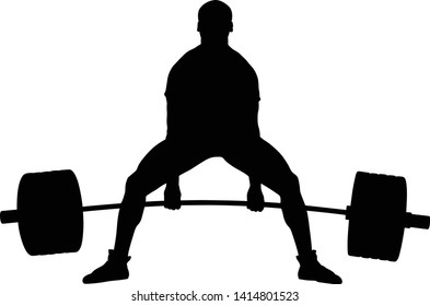 deadlift powerlifting competition athlete male black silhouette
