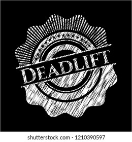 Deadlift written with chalkboard texture