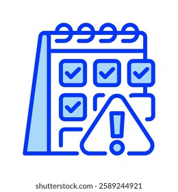 Deadline Alert line icon. Universal creative premium symbol. Vector sign icon logo template. Vector illustration