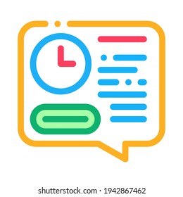 fecha límite del vector de icono de color de auditoría. fecha límite de firma de auditoría. ilustración de símbolo aislado