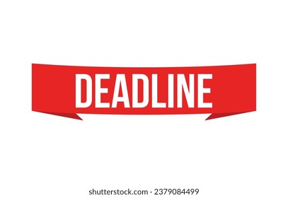 deadline banner design. deadline icon. Flat style vector illustration.
