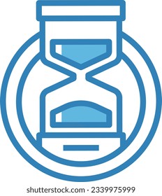 Deadline Blue Icon - Einzelsymbol, Vektorgrafik
