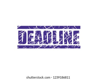 Deadline blue stamp