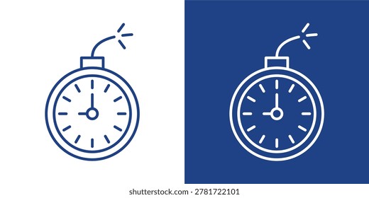Deadline Blue And White Icon Style Collection