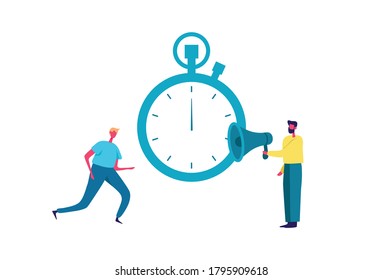 Deadline business concept time managment strategy vector illustration.
