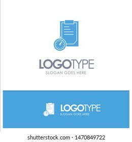 Deadline, Business, Planning, Time Blue Solid Logo with place for tagline. Vector Icon Template background