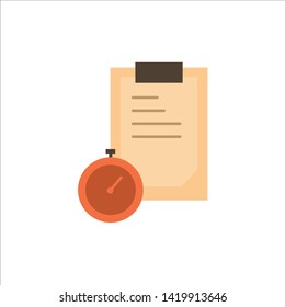 Deadline, Business, Planning, Time  Flat Color Icon. Vector icon banner Template