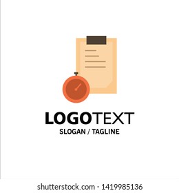 Deadline, Business, Planning, Time Business Logo Template. Flat Color