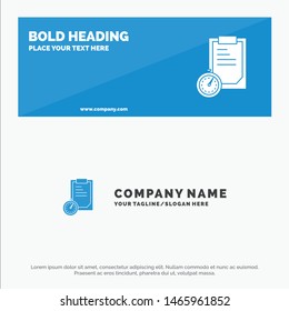 Deadline, Business, Planning, Time SOlid Icon Website Banner and Business Logo Template. Vector Icon Template background