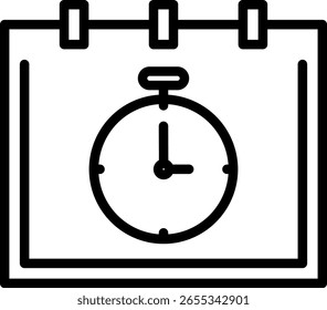 Kalendersymbol für Deadline: Zeitmanagementsymbol
