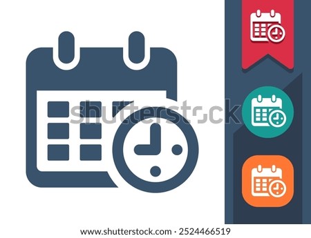 Deadline, Clock, Schedule, Appointment Icon. Professional, pixel perfect icon. EPS 10 format.