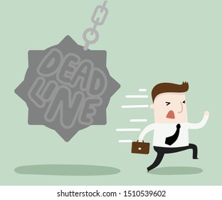 Deadline is coming soon ,vector and illustration business cartoon character
