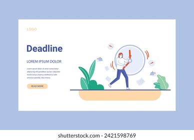Deadline concept. Stressed employees working overtime. Tired workers Deadline time bomb. Time management, manager pressure at workplace, Freelance programmer struggling with the deadline.