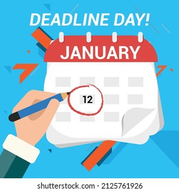 deadline day design for your event, can use for social media or poster