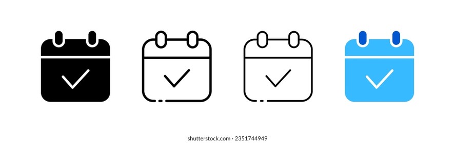Deadline. Different styles, color, deadline icon, set deadline. Vector icons.