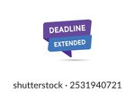 Deadline extended Countdown number banner templates. time icon. Vector Illustration 
