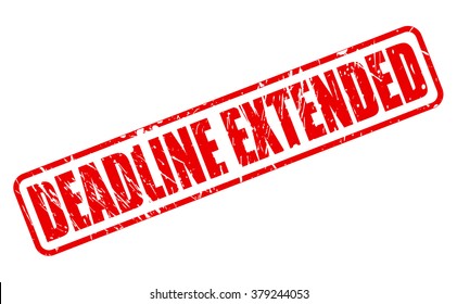 DEADLINE EXTENDED red stamp text on white