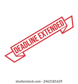 Deadline Extended Rubber stamp Design