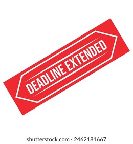 Deadline Extended Rubber stamp Design