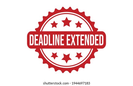 Deadline Extended Rubber Stamp. Deadline Extended Grunge Stamp Seal Vector Illustration