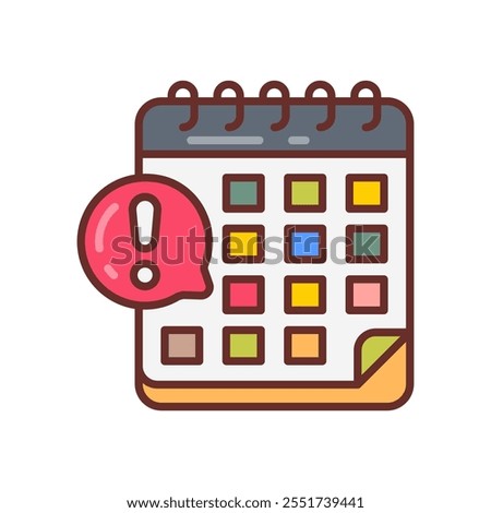 Deadline Filled Icons , Vector illustration
