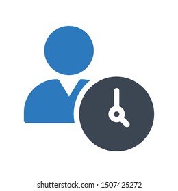 deadline glyph colour vector icon