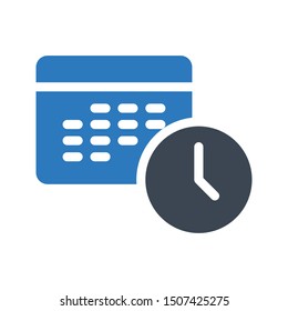 deadline glyph colour vector icon
