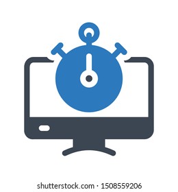deadline glyph colour vector icon